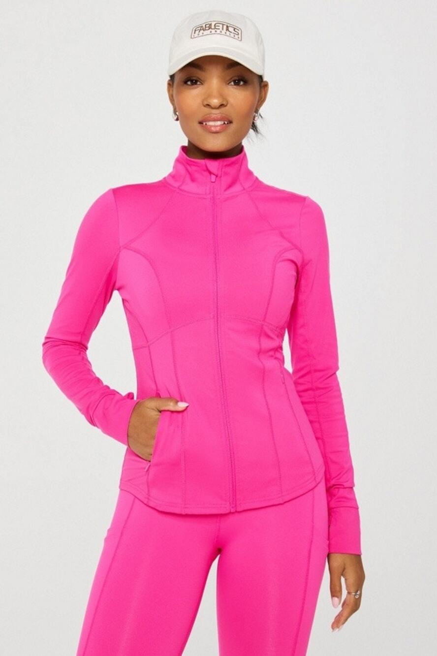 New Fabletics Perfect Storm Train Jacket Dragonfruit Women's size S